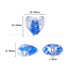 20 pz perline di lampwork luminose fatte a mano&nbsp;LAMP-YW0001-04
