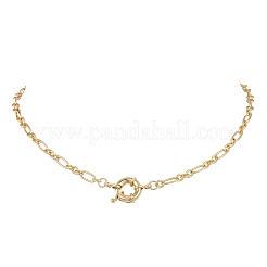 Collares de cadena de eslabones ovalados de latón para mujer&nbsp;NJEW-JN06033