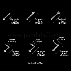 120 anneau de nez en forme de L en acrylique&nbsp;AJEW-YW0001-11A