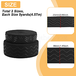 10 Yards 2 Stile Polyester rutschfestes Silikon-Greifer-Gummiband&nbsp;OCOR-GA0002
