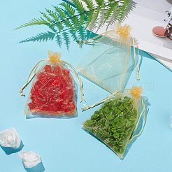 Organza-Geschenktüten mit Kordelzug&nbsp;OP-R016-10x15cm-15