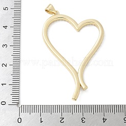 Pendentifs avec zircon cubiques à micro-pavés en laiton&nbsp;KK-K298-14G