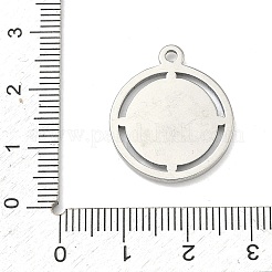 Anhänger aus gehämmertem 304 Edelstahl&nbsp;STAS-Z192-01P