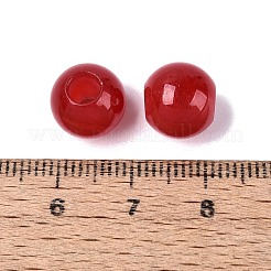 Natürliche weiße jade europäische perlen&nbsp;G-Q607-01A-11