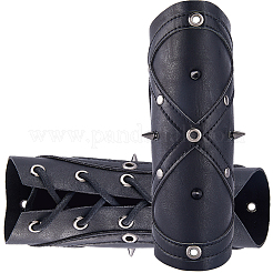 Verstellbares PU-Lederarmband mit Wachskordel&nbsp;AJEW-WH0415-24A