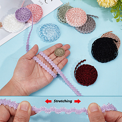 20 Yards 10 Farben Nylon plissiertes elastisches Netz Spitzenband&nbsp;OCOR-BC0009-33