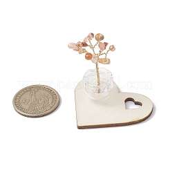 Éclats d'aventurine rouge naturelle décorations arbre de vie&nbsp;AJEW-JD00014-05