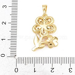 Colgantes de circonita cúbica micro pavé de latón de san valentín&nbsp;KK-H273-15G