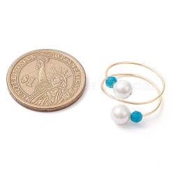 Fingerringe aus runder Muschelperle&nbsp;RJEW-JR00765