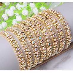 Chaînes en laiton avec strass&nbsp;CHC-WH0001-06G