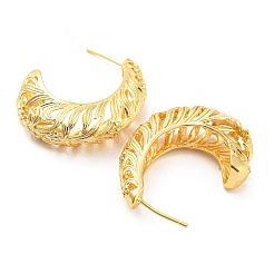 Boucles d'oreilles en laiton plaqué fleur de vie&nbsp;EJEW-A028-07G