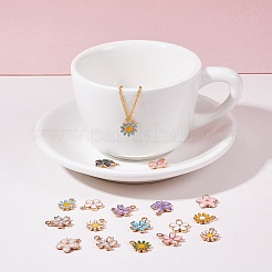 42pcs 21 breloques en émail en alliage d'or de style&nbsp;ENAM-SZ0002-20