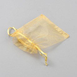 Rechteckige Organza-Geschenktüten mit Kordelzug und Band&nbsp;OP-WH20005-01C