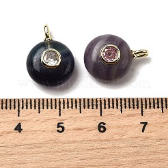 Natürliche Fluorit flache runde Anhänger&nbsp;G-H318-01G-A-02