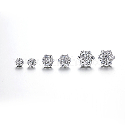 925 par de pendientes de plata de ley con pavé de moissanita para mujer&nbsp;SX7074-2