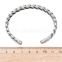 Retro-Armreifen aus chirurgischem Edelstahl 316&nbsp;BJEW-C142-05AS