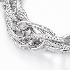 Anlaufgeschützte Seilkettenarmbänder aus Edelstahl 304&nbsp;BJEW-K172-10P