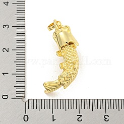 Gestellbeschichtung Fisch Messing Anhänger&nbsp;KK-K341-67G