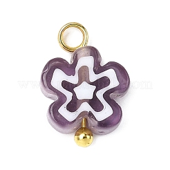 Encantos de cristal millefiori hechos a mano&nbsp;PALLOY-JF04572-01