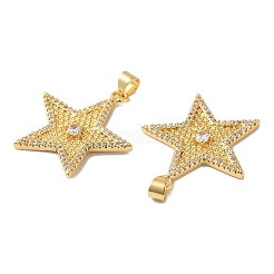 Ciondoli in ottone con placcatura a cremagliera con pavé di zirconi&nbsp;KK-O142-52G