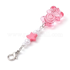 Ciondolo stella orso acrilico trasparente decorato&nbsp;X1-HJEW-JM02025