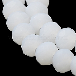 Hebras de cuentas de vidrio de color sólido de imitación de jade&nbsp;X-EGLA-A034-J10mm-MD05