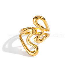 Anelli aperti irregolari in acciaio inossidabile 304 per donna&nbsp;LS-LD5997