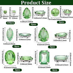 156 pièces 7 styles cousus sur strass&nbsp;DIY-SP0007-30F