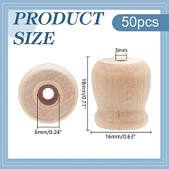 Bougeoirs en bois&nbsp;DIY-WH0568-22A
