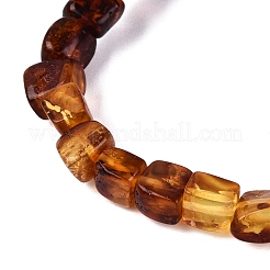 Braccialetti elasticizzati con pepite di ambra naturale a gradiente di colore&nbsp;BJEW-N041-02