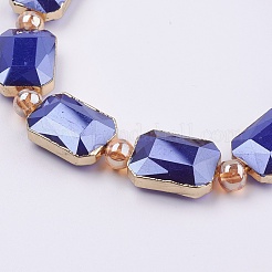 Chapelets de perles en verre opaques&nbsp;EGLA-K013-PL-03F