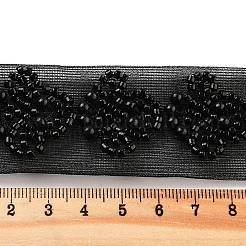 Garnitures de dentelle de fleur de polyester&nbsp;OCOR-A007-05