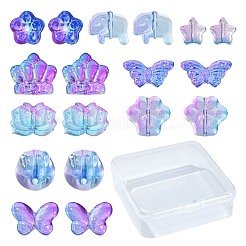 Perle di vetro trasparente 100 pz 10 stili&nbsp;GLAA-CJ0001-96
