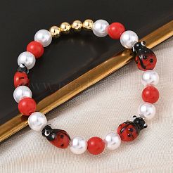 Pulseras elásticas de latón&nbsp;BJEW-F515-08G