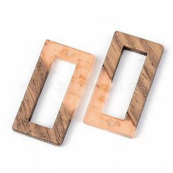 Pendentifs en résine transparente et bois de noyer&nbsp;RESI-S389-057B-B04