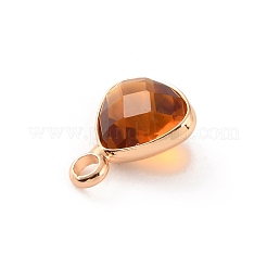 Facettierten Glas-Anhänger&nbsp;GLAA-WH0030-13KCG-07