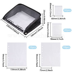 Organisateur de bijoux transparent en PVC avec fermeture éclair et livres&nbsp;ABAG-WH0063-114