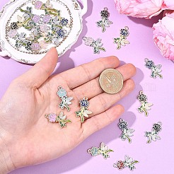 30pcs 2 pendentifs en alliage de couleurs&nbsp;ENAM-YW0008-78