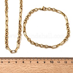 Schmucksets aus Gliederketten aus Edelstahl 304&nbsp;SJEW-L199-17G