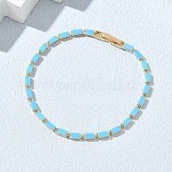 Bracelets de tennis en turquoise synthétique&nbsp;KK-CBA964F-01G-02