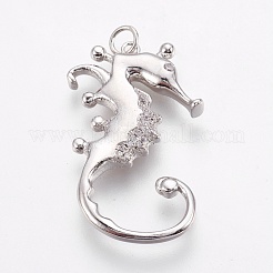 Pendentifs avec zircon cubiques à micro-pavés en laiton&nbsp;ZIRC-O026-35P-NR