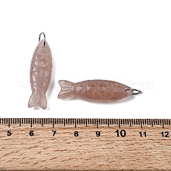 Anhänger aus natürlichem Erdbeerquarz&nbsp;G-G314-01P-01