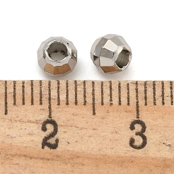Perline rotonde in ottone placcato a cremagliera&nbsp;FIND-M036-01C-P