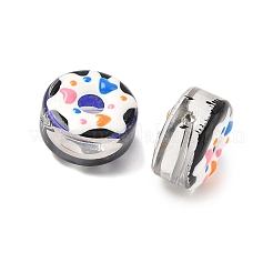Perle di vetro smaltato trasparente&nbsp;LAMP-U004-05B-07
