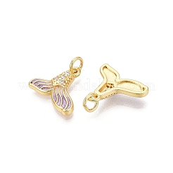 Pendentifs en laiton zircon cubique transparent&nbsp;KK-Q077-03G-04