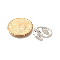 Offene Manschettenringe aus 304 Edelstahl für Unisex&nbsp;RJEW-R010-07S