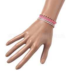 14 Stück 7 Farben Baumwollkordel Armband Set für Männer und Frauen&nbsp;BJEW-FS00025-01