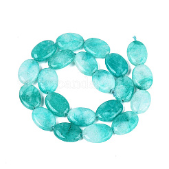 Teñidos naturales blancas abalorios de jade hebras&nbsp;G-N370-01A-05