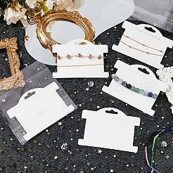 100 Stück Displaykarten für Armbänder aus Papier&nbsp;CDIS-WH0027-11B-01