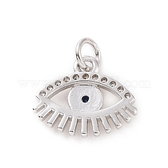 Breloques en laiton avec zircone cubique de micro pave&nbsp;KK-C012-25P